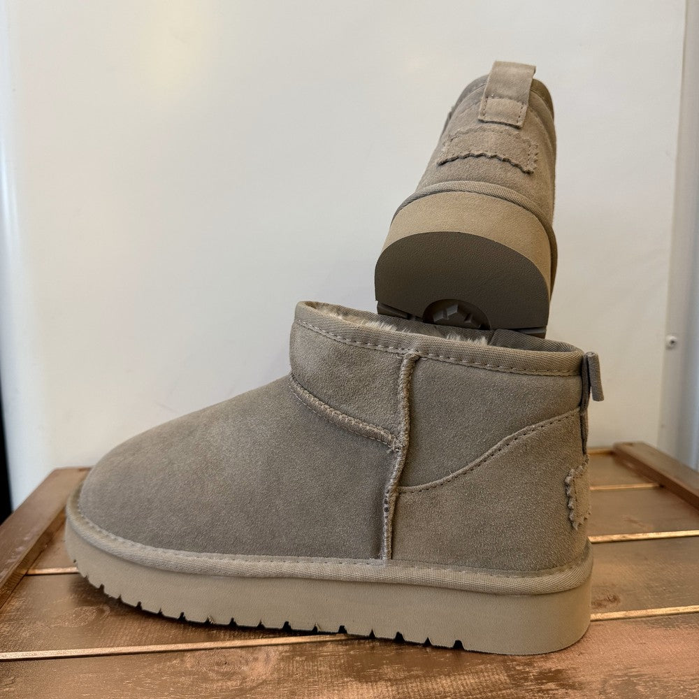 Bottine boots fourrée en cuir