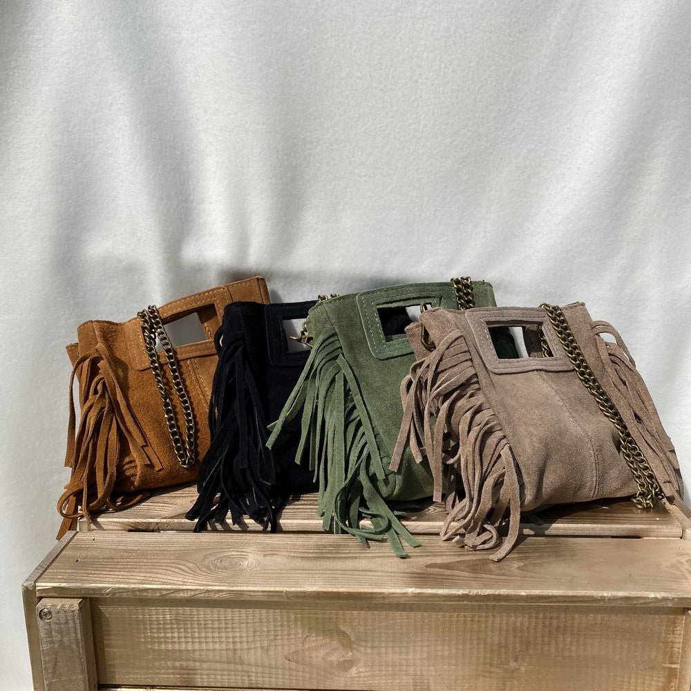 mini sac bandoulière métal en cuir