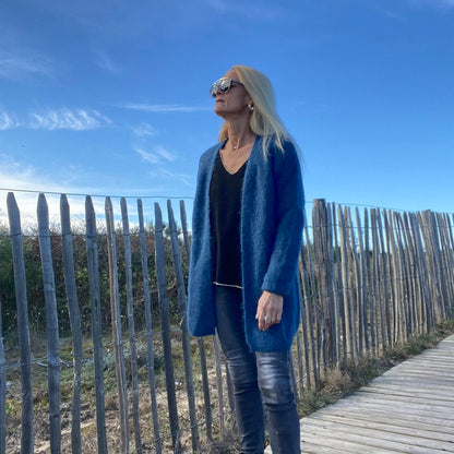 gilet mi long en alpaga