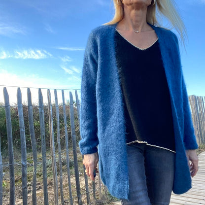 gilet mi long tout doux en alpaga