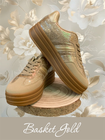 Baskets Gold à Semelle Compensée