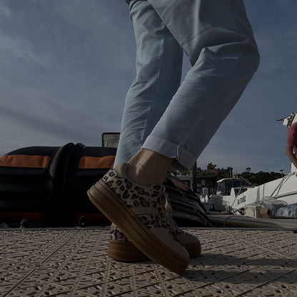 basket a plateforme leopard