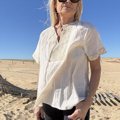 blouse  bohème d'été en coton confortable