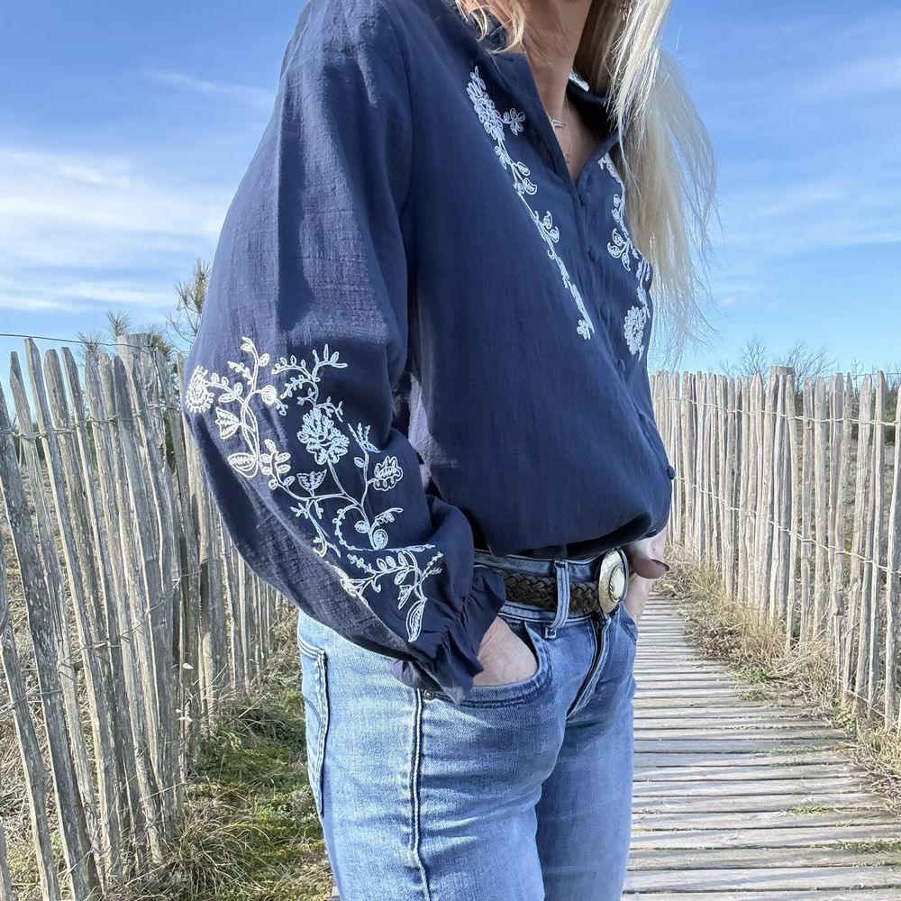 blouse romantique broderie blanche