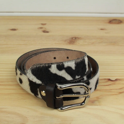 ceinture cuir motif vache