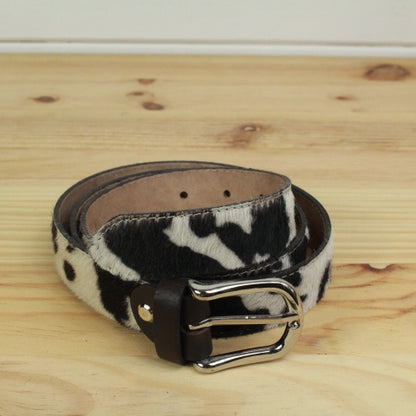 ceinture cuir motif vache