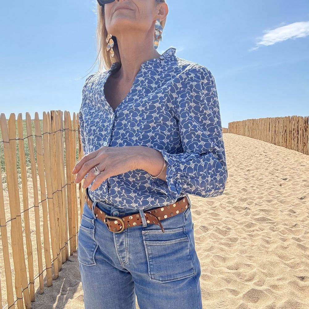 blouse bohème bleu