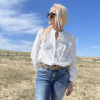 chemise bohème en coton et broderie