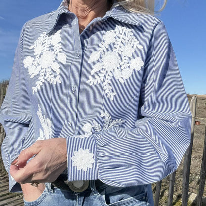 chemise coton et broderie blanche