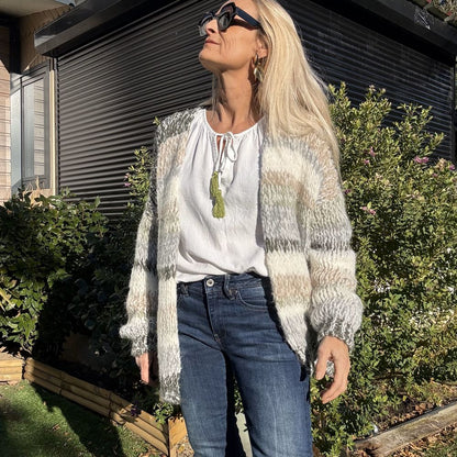 gilet grosse maille longueur cuisse