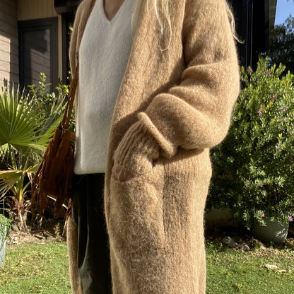 gilet camel en alpaga