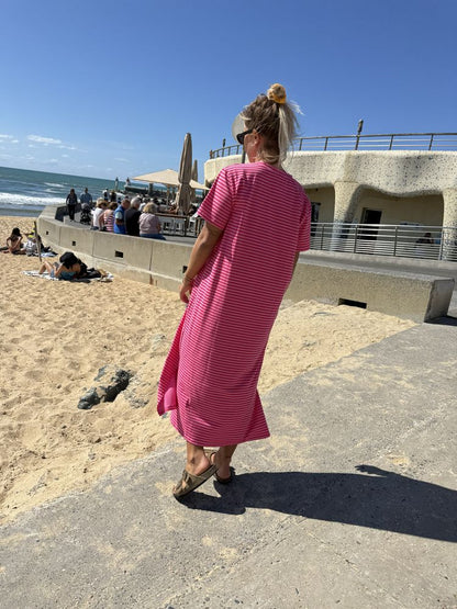 robe coton marinière