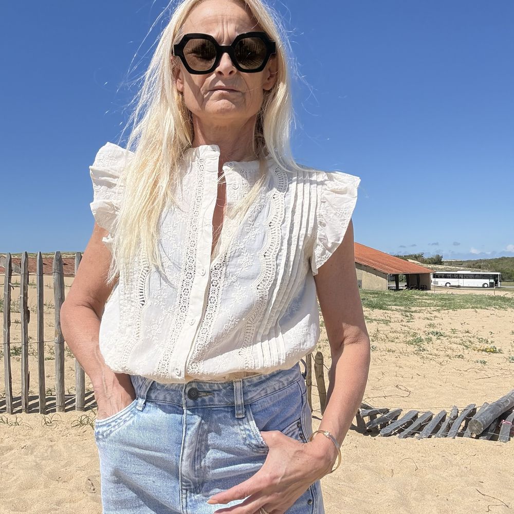 Blouse Sans Manches Brodée Coton Bohème - Emmy