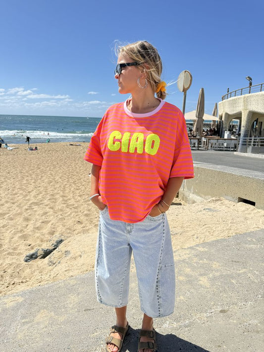 Sweat marinière manches 3/4 — CIAO