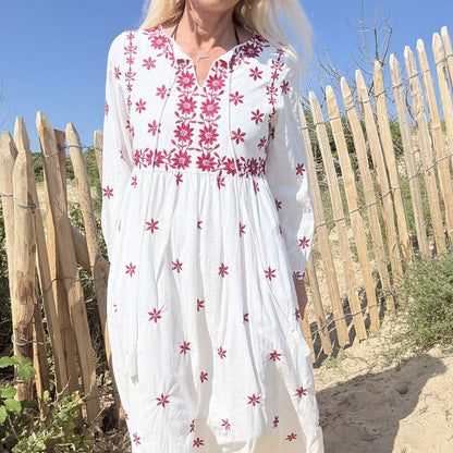 robe longue bohème en coton