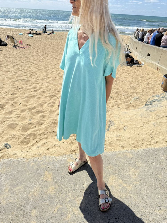 robe eponge col v 