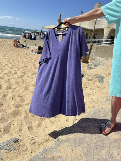 robe éponge violet 