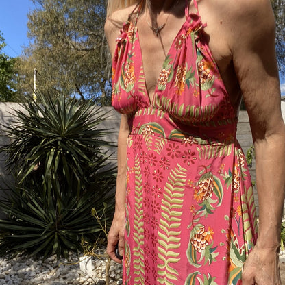 robe longue dos nu decollete v