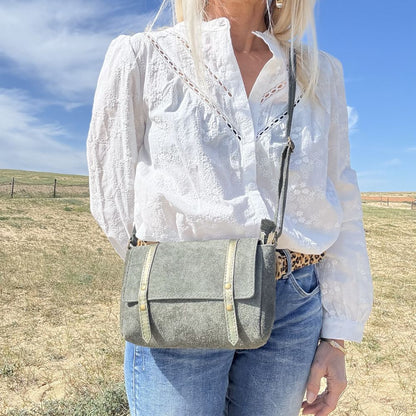 sac bandoulière en cuir style gibecière