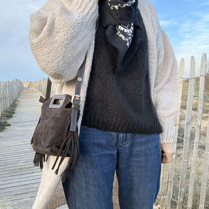 sac bandoulière en cuir  réglable 