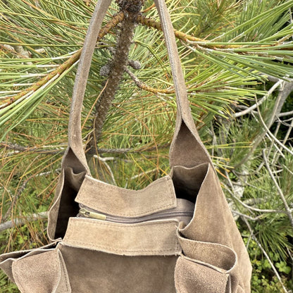 sac fourre tout en cuir souple