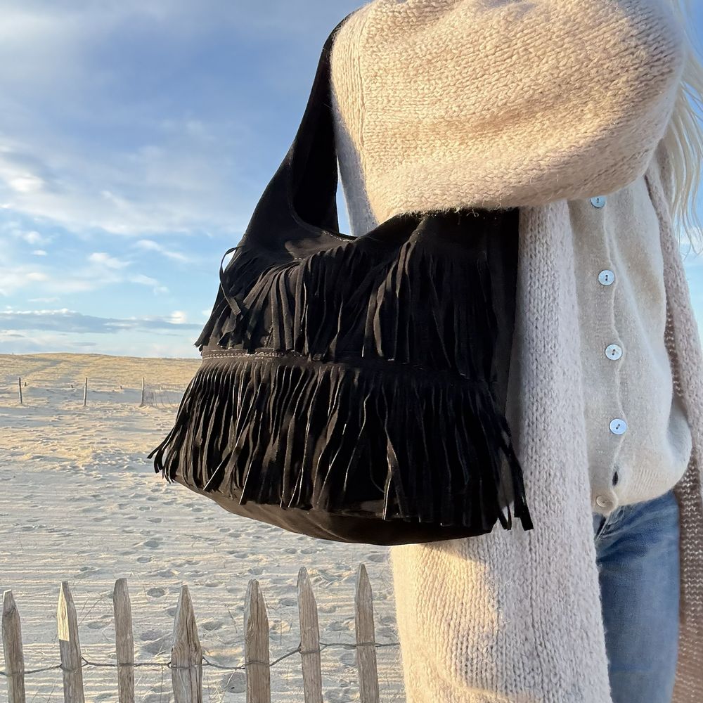 Sac Fourre-Tout Bohème à Franges Arizona  – Cuir Véritable & Esprit Nomade