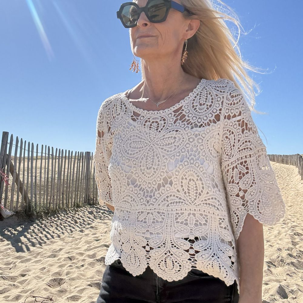 top en crochet léger et confortable