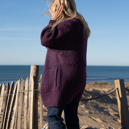 Gilet Long en Grosse Maille Laine & Mohair Paula – Le Must-Have Cocooning & Chic