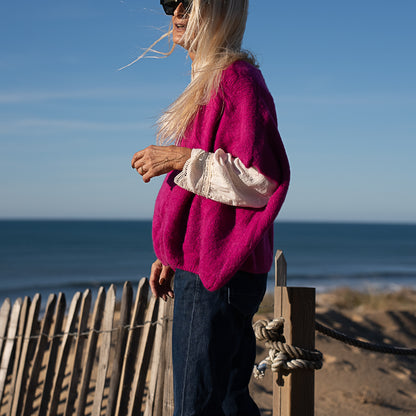 pull sans manche b aby alpaga rose